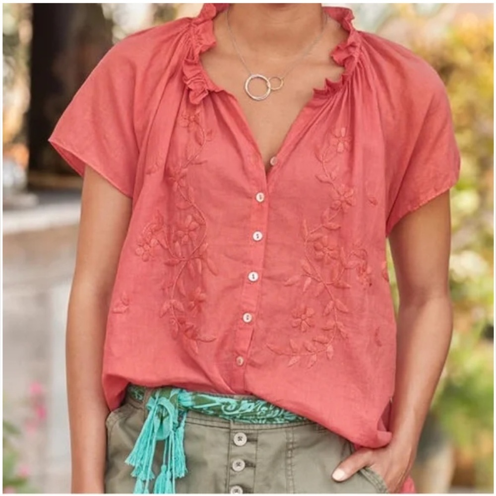 JP and Mattie Sweet Susie embroidered from Sundance in Watermelon P